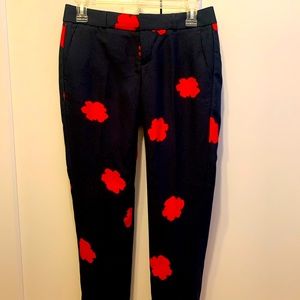 Banana Republic Petite Avery Straight Pant with flowers